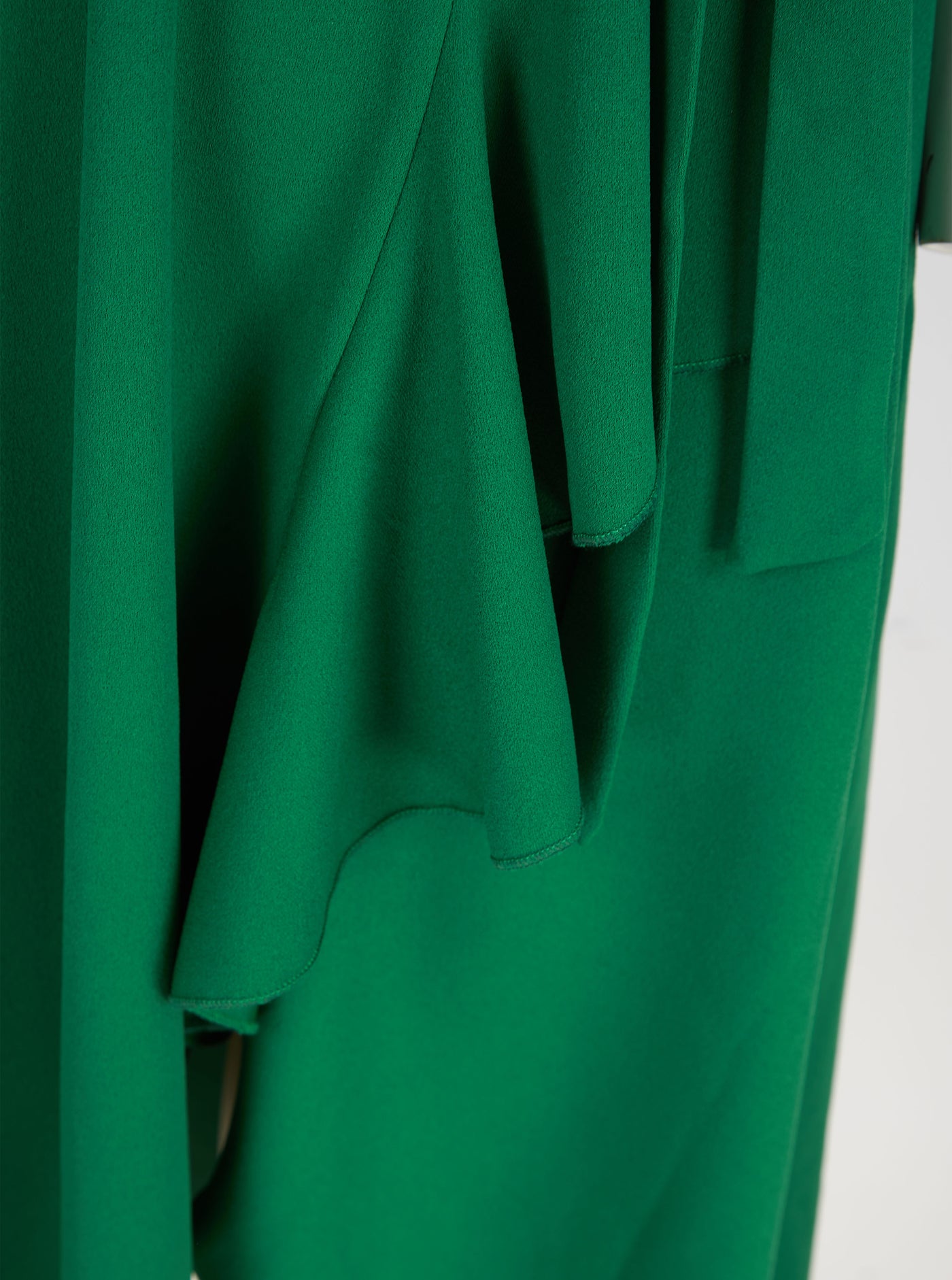 Bardot Pleat Frill Midi Dress Emerald Green